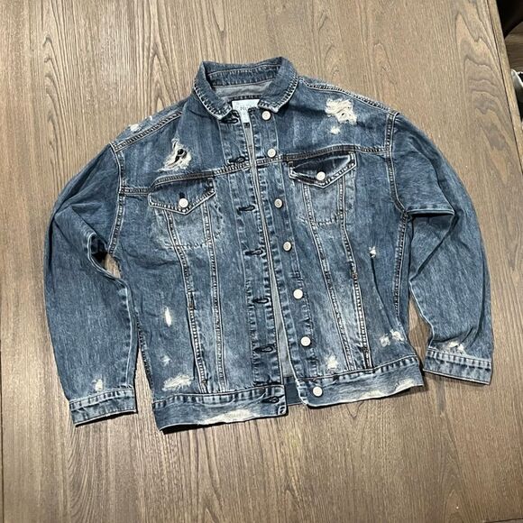 Mudd Juniors Distressed Jean Jacket - Size XS - Picture 1 of 14